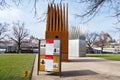 REPUBLIC, PRAGUE - MARCH 14, 2016: Memorial to Jan Palach, Ales embankment, Old Town UNESCO, Prague, Czech Republic.